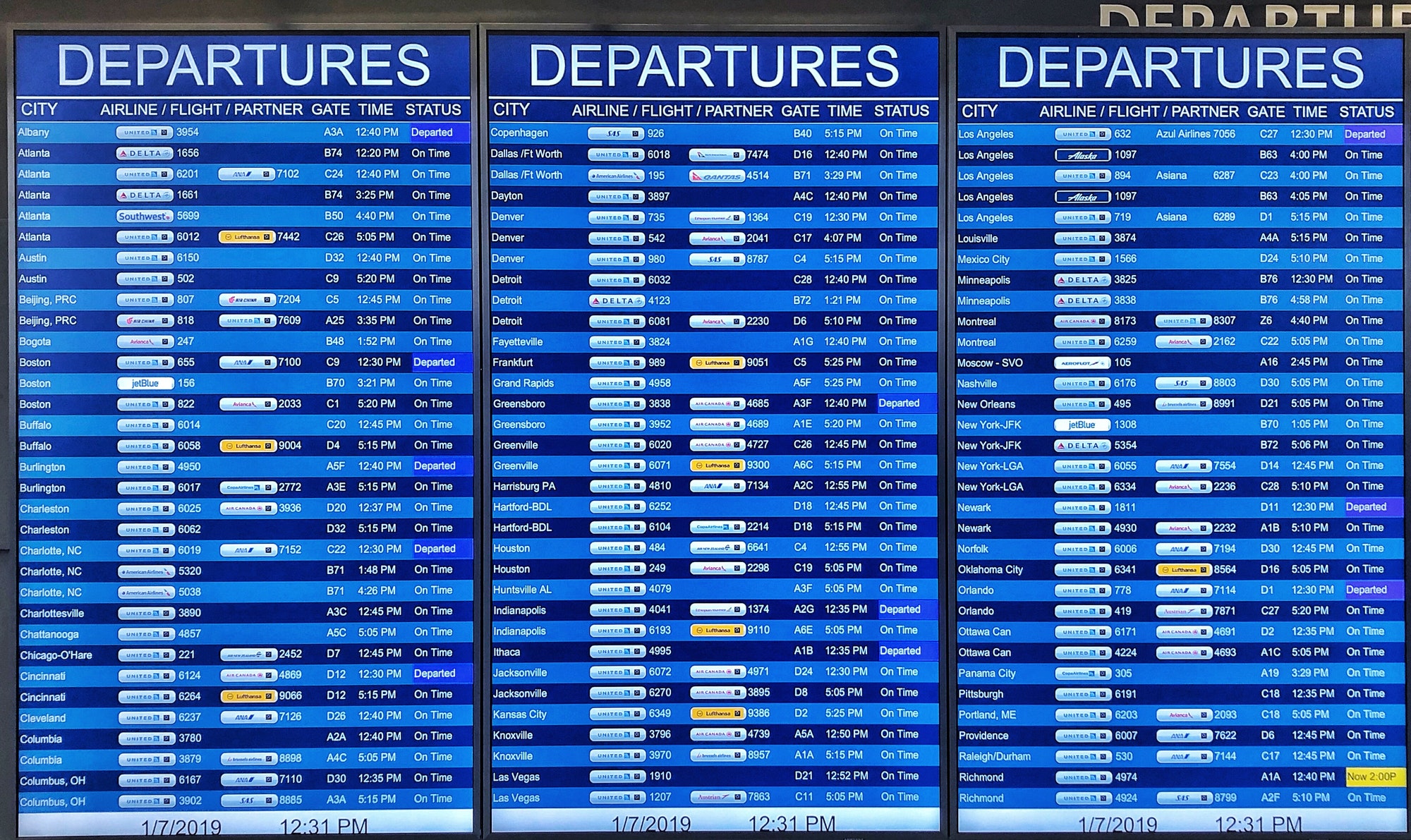 Airport Flight Departure Schedule